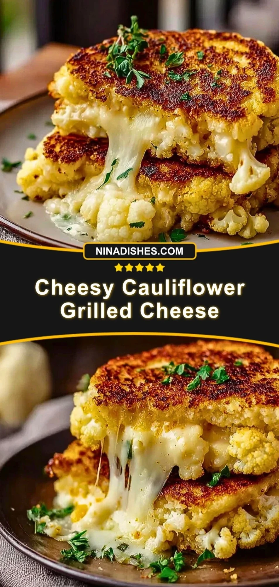 Cheesy Cauliflower Grilled Cheese Pin 2
