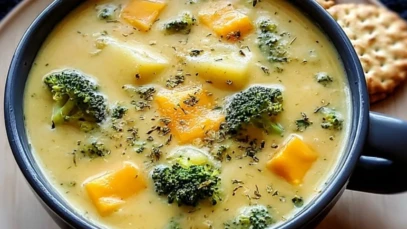 Cheesy Potato & Broccoli Soup
