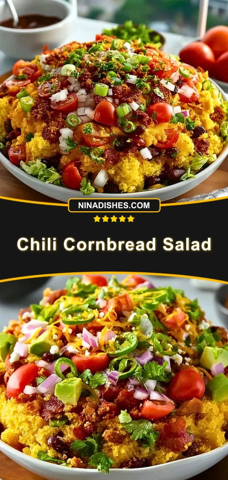 Chili Cornbread Salad Pin 2