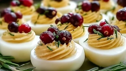 Cranberry Deviled Eggs