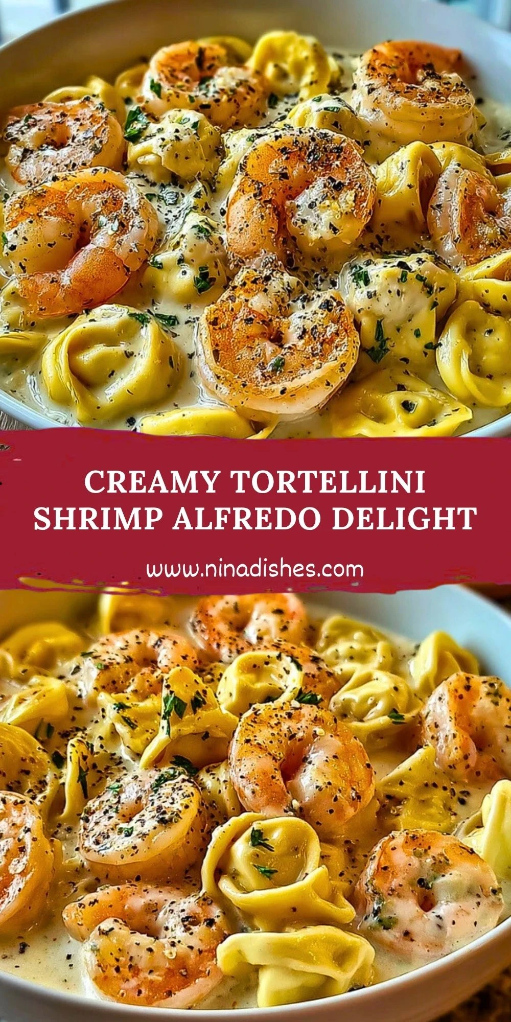 Creamy Tortellini Shrimp Alfredo Delight (2)