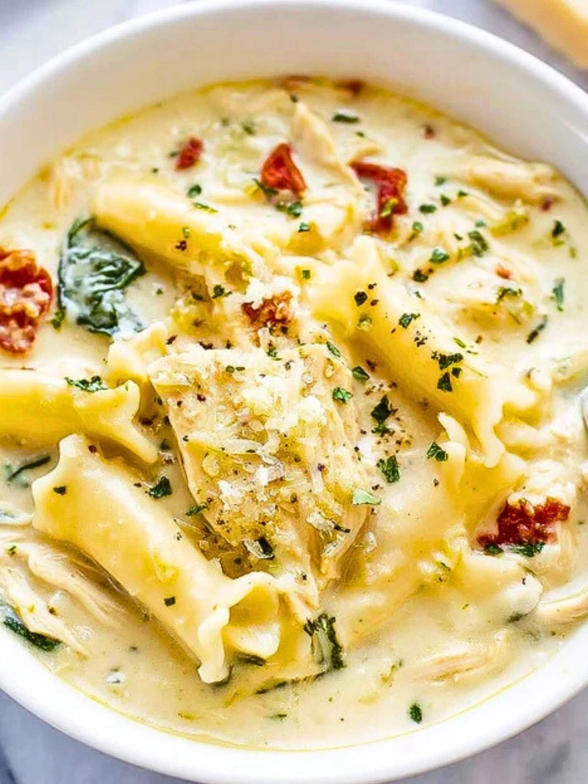 Creamy White Chicken Lasagna Soup (1)