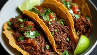 Crockpot Mexican Shredded Beef Tacos