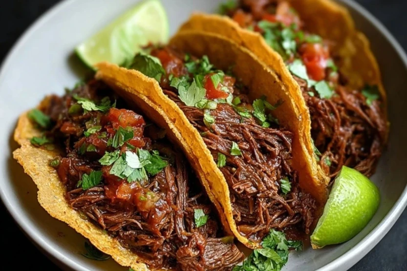 Crockpot Mexican Shredded Beef Tacos