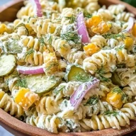 Dill Pickle Pasta Salad