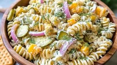 Dill Pickle Pasta Salad