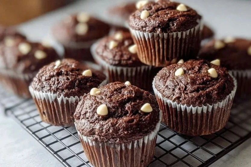 Double Chocolate Zucchini Muffins