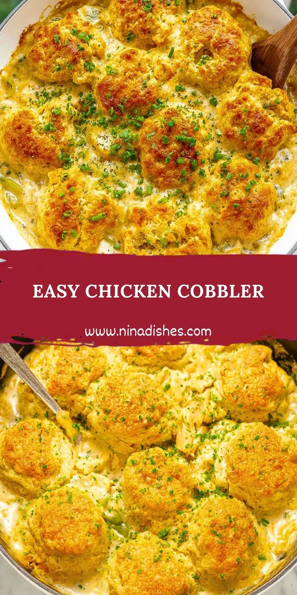 Easy Chicken Cobbler Pin 1