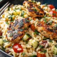 Flavorful Mediterranean Chicken Orzo