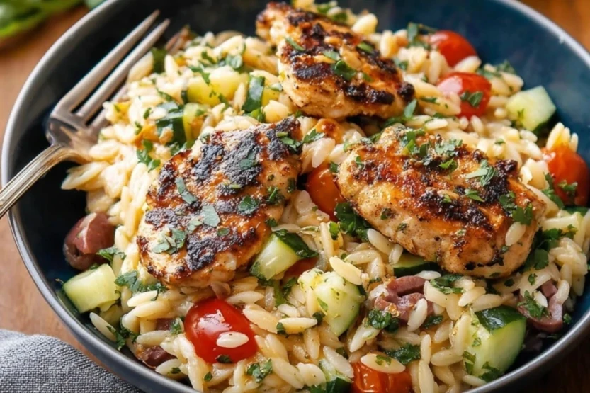 Flavorful Mediterranean Chicken Orzo