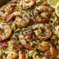 Garlic Butter Shrimp and Orzo