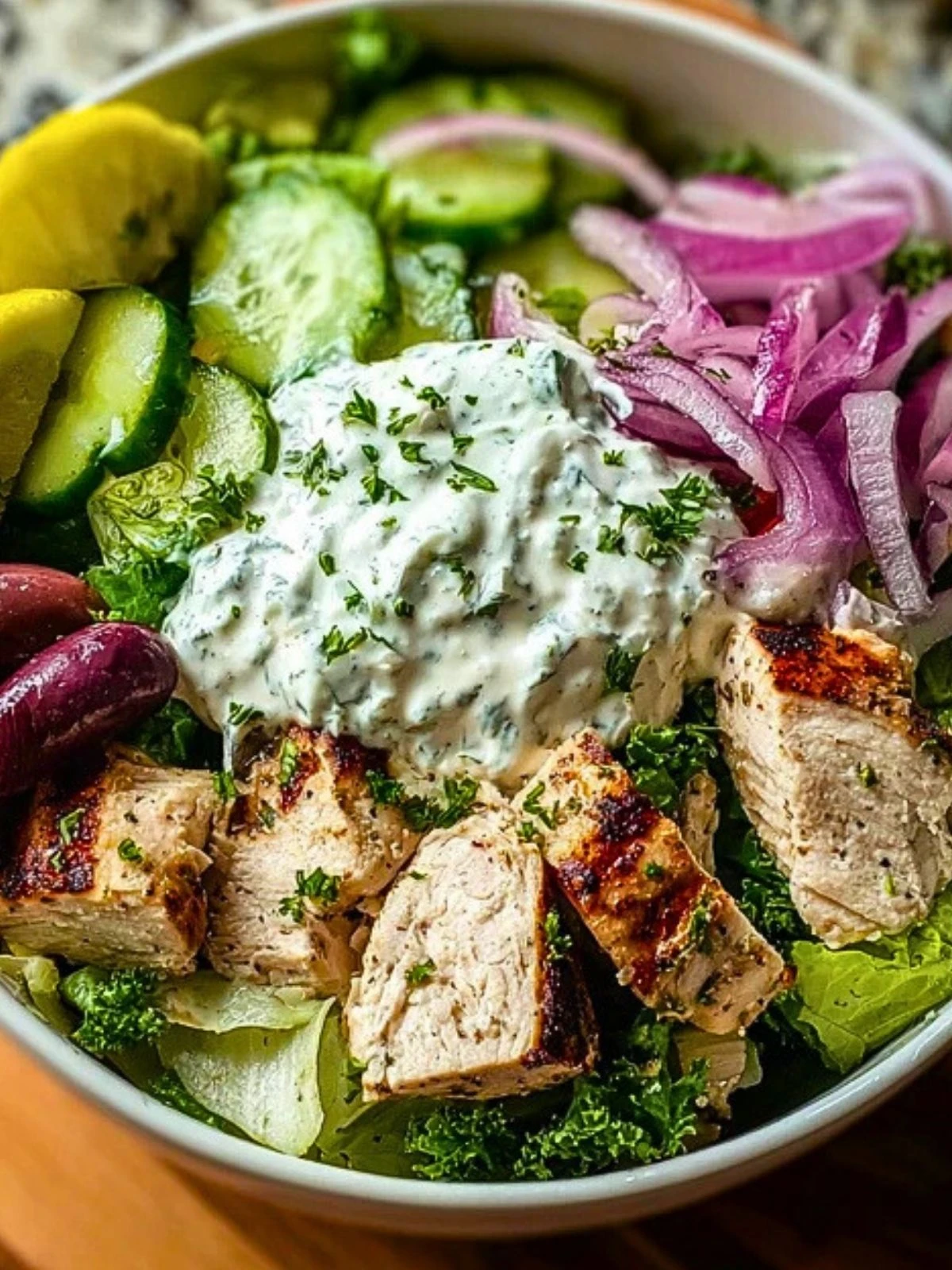 Greek Tzatziki Chicken Salad Bowl (1)