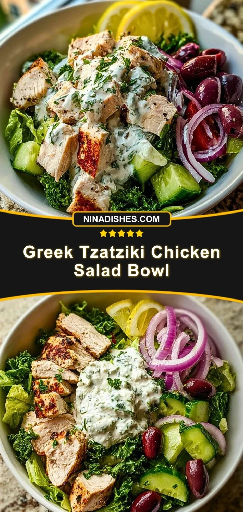 Greek Tzatziki Chicken Salad Bowl (3)