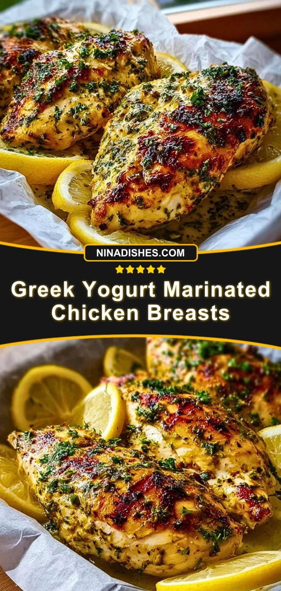 Greek Yogurt Marinated Chicken Breasts Pin 2