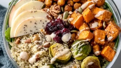 Harvest Quinoa Bowl with Creamy Tahini Dressing