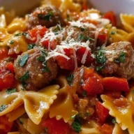 Italian Sausage With Bow Tie Pasta