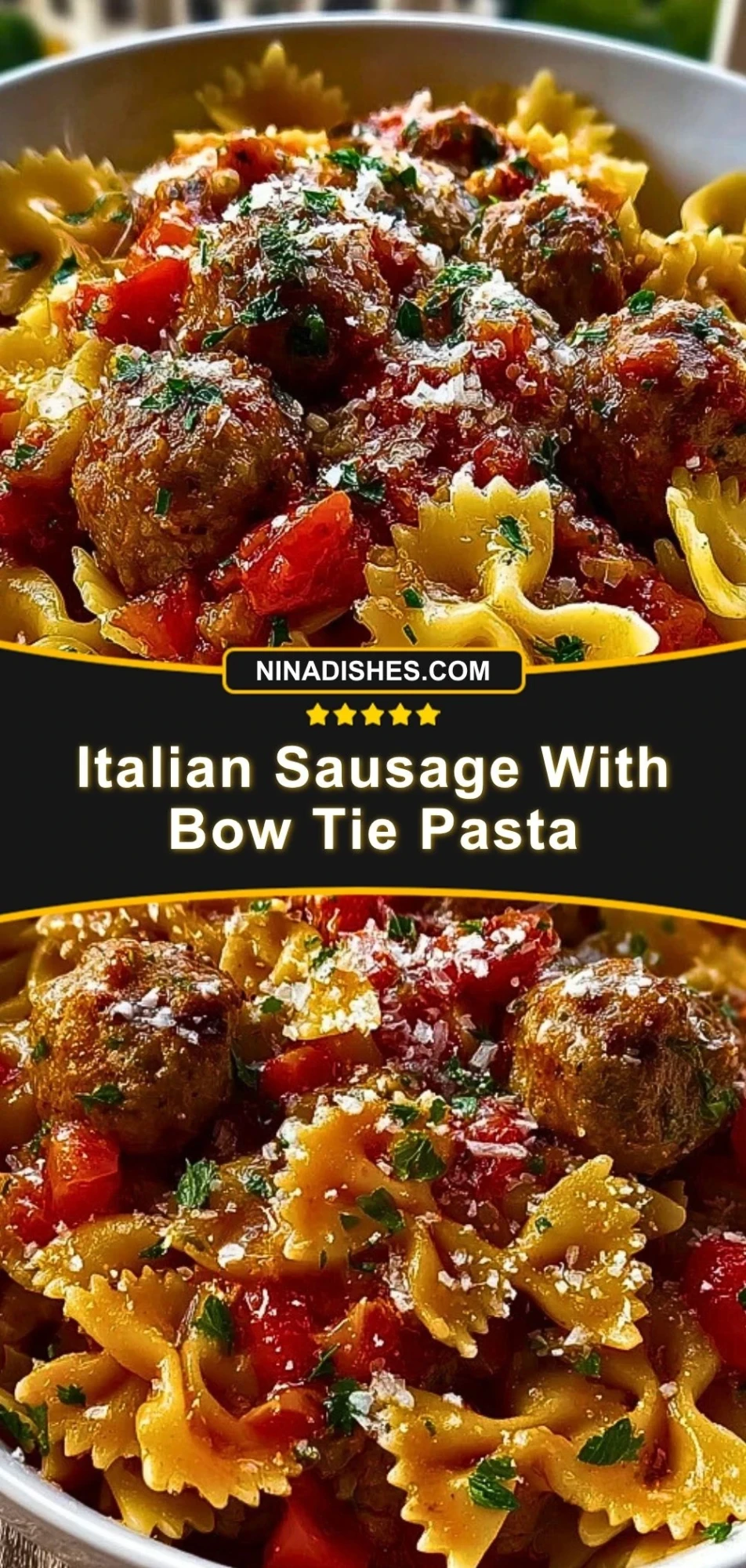 Italian Sausage With Bow Tie Pasta (3)