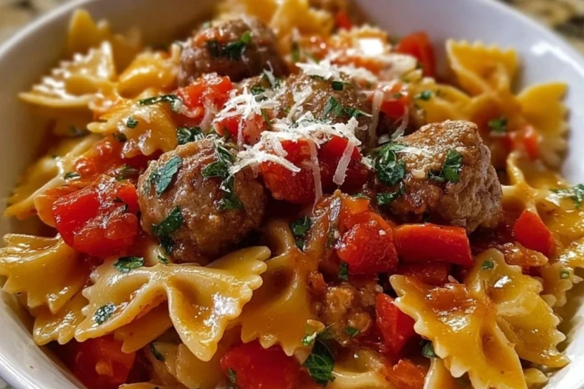 Italian Sausage With Bow Tie Pasta