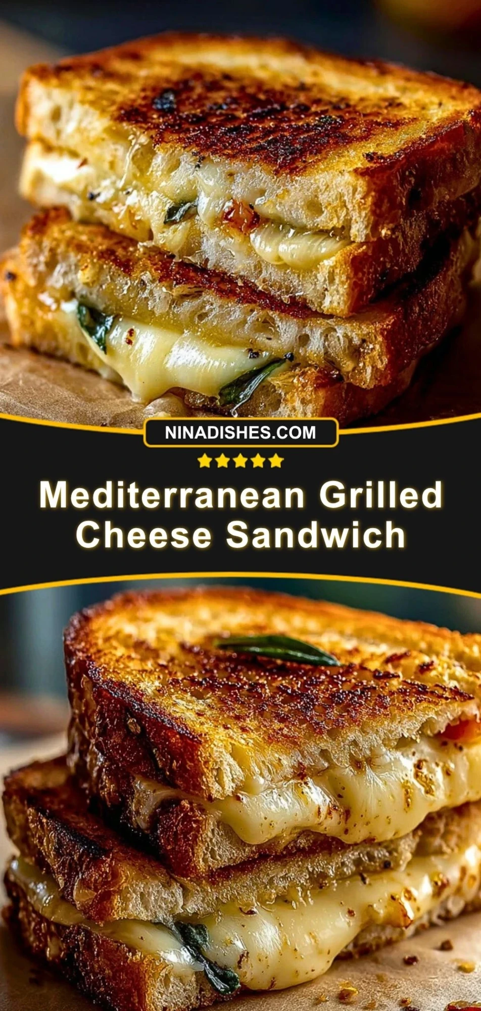 Mediterranean Grilled Cheese Sandwich (3)