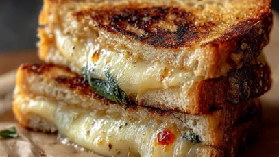 Mediterranean Grilled Cheese Sandwich