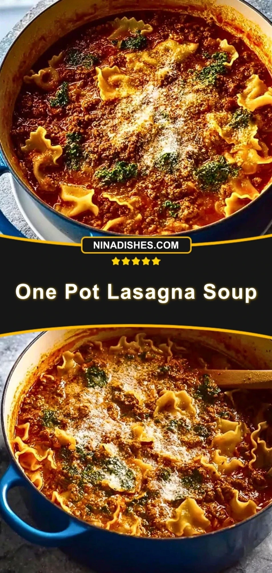 One Pot Lasagna Soup Pin 2