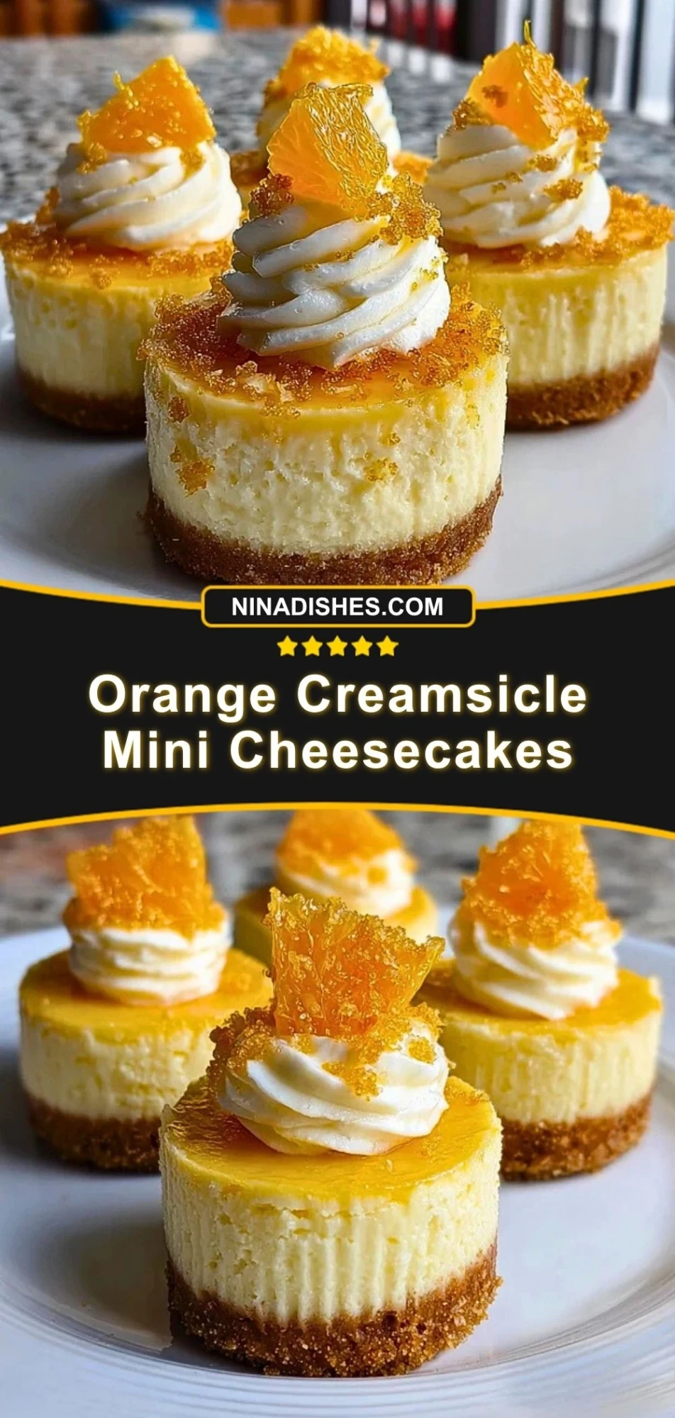 Orange Creamsicle Mini Cheesecakes (3)