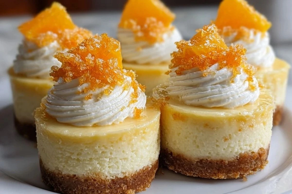 Orange Creamsicle Mini Cheesecakes