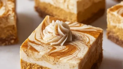 Pumpkin Spice Cheesecake Bars