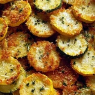 Roasted Summer Squash with Parmesan Garnished