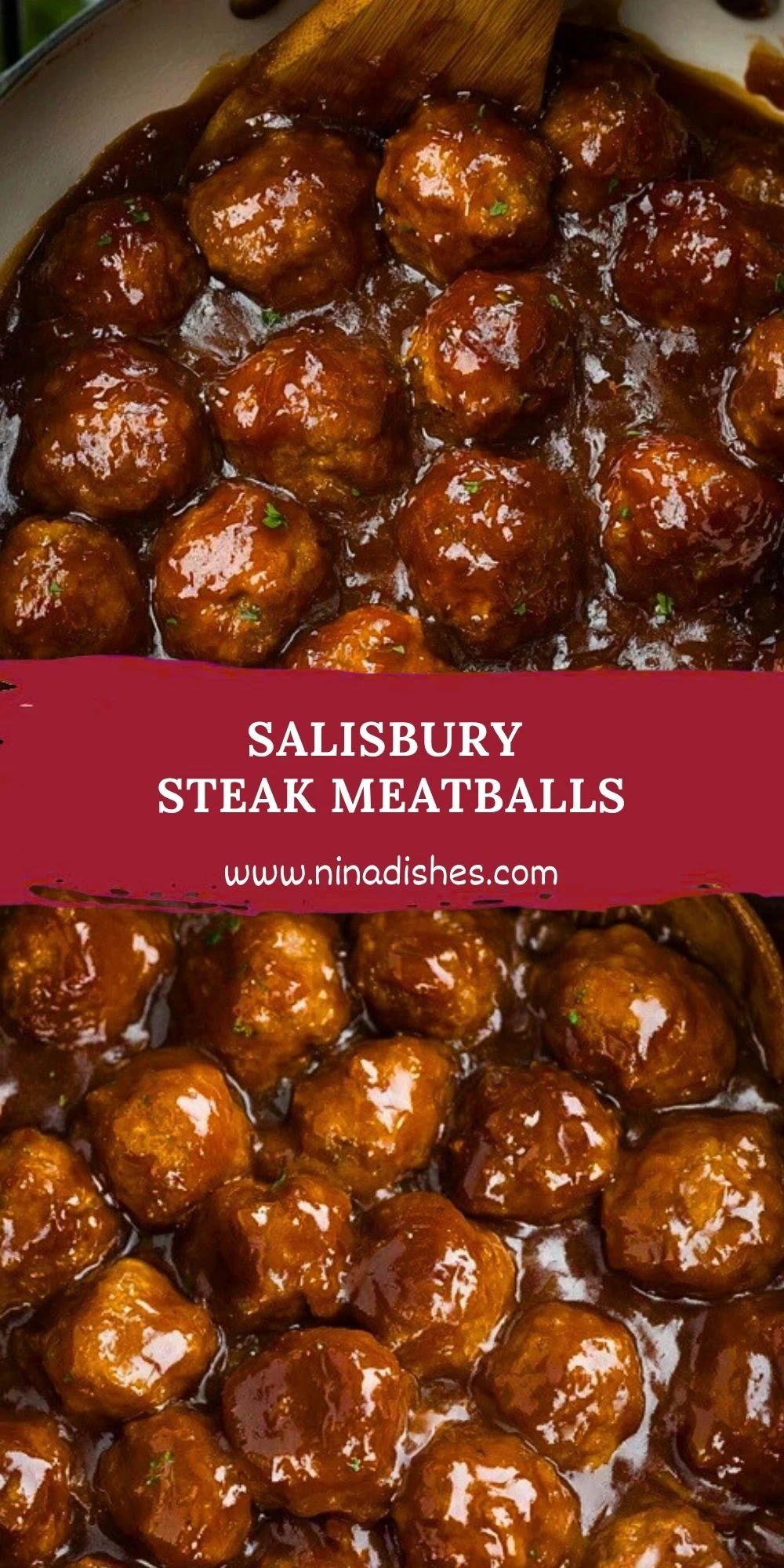 Salisbury Steak Meatballs Pin 1