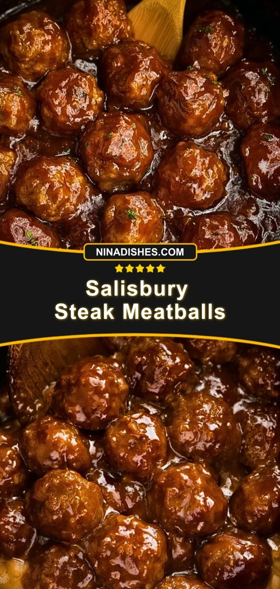 Salisbury Steak Meatballs Pin 2