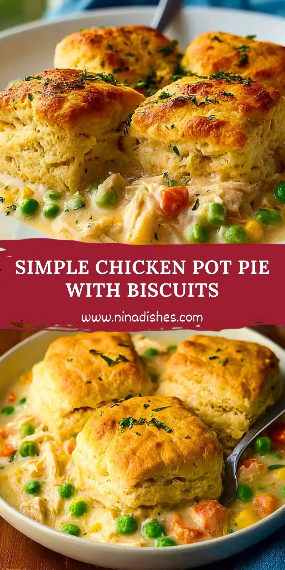 Simple Chicken Pot Pie with Biscuits (2)
