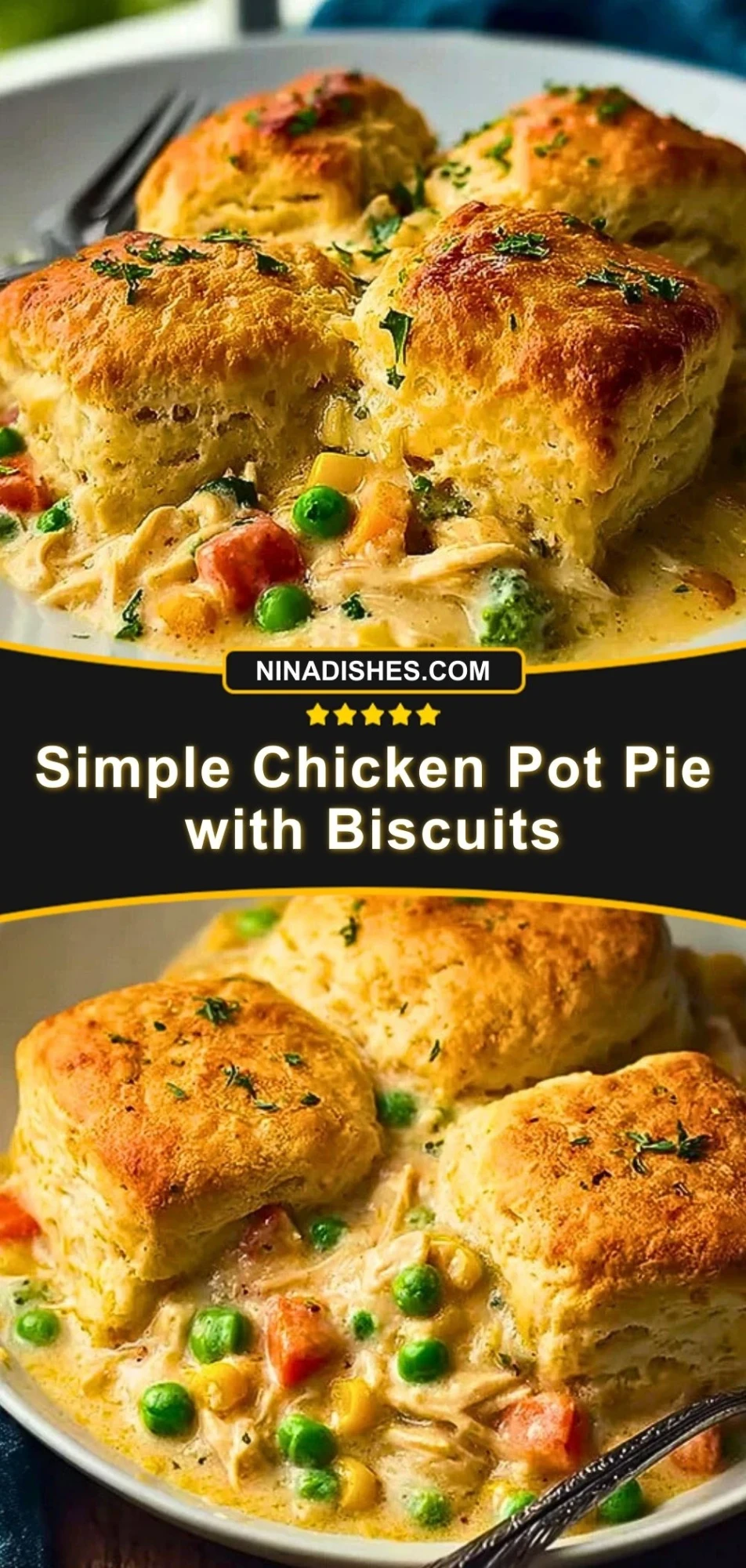 Simple Chicken Pot Pie with Biscuits (3)