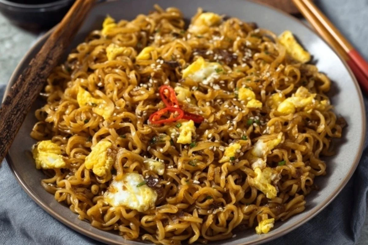 Sweet & Spicy Ramen Noodle Stir Fry