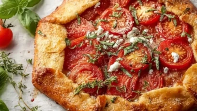 Tomato Basil Galette with Goat Cheese