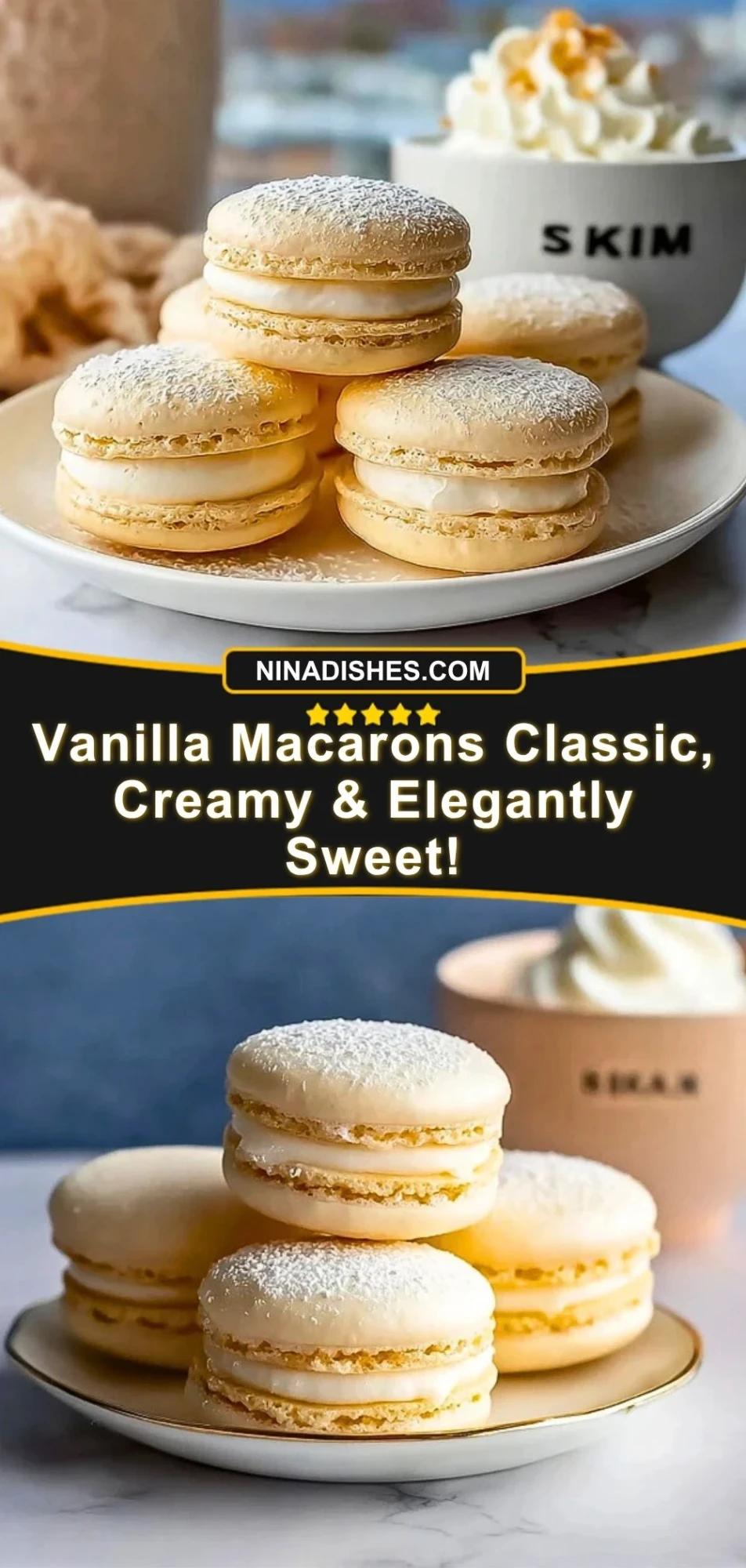 Vanilla Macarons Classic, Creamy & Elegantly Sweet! (3)