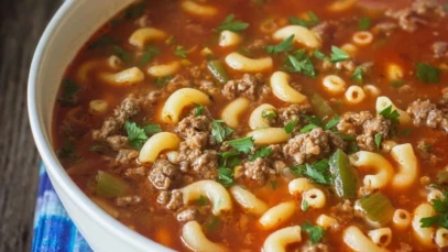 Beef and Macaroni Soup