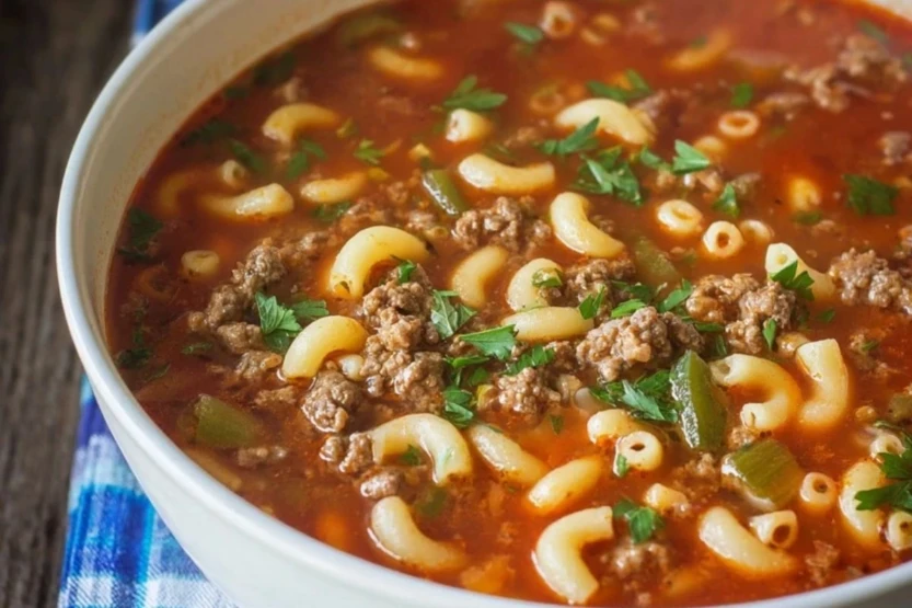 Beef and Macaroni Soup