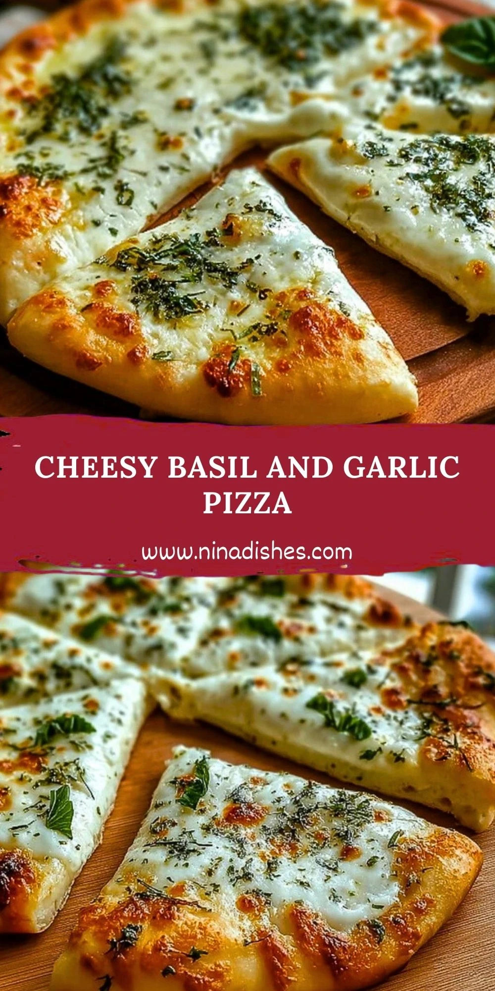 Cheesy Basil and Garlic Pizza (2)