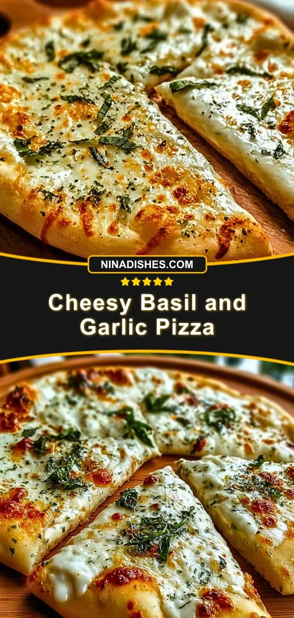 Cheesy Basil and Garlic Pizza (3)