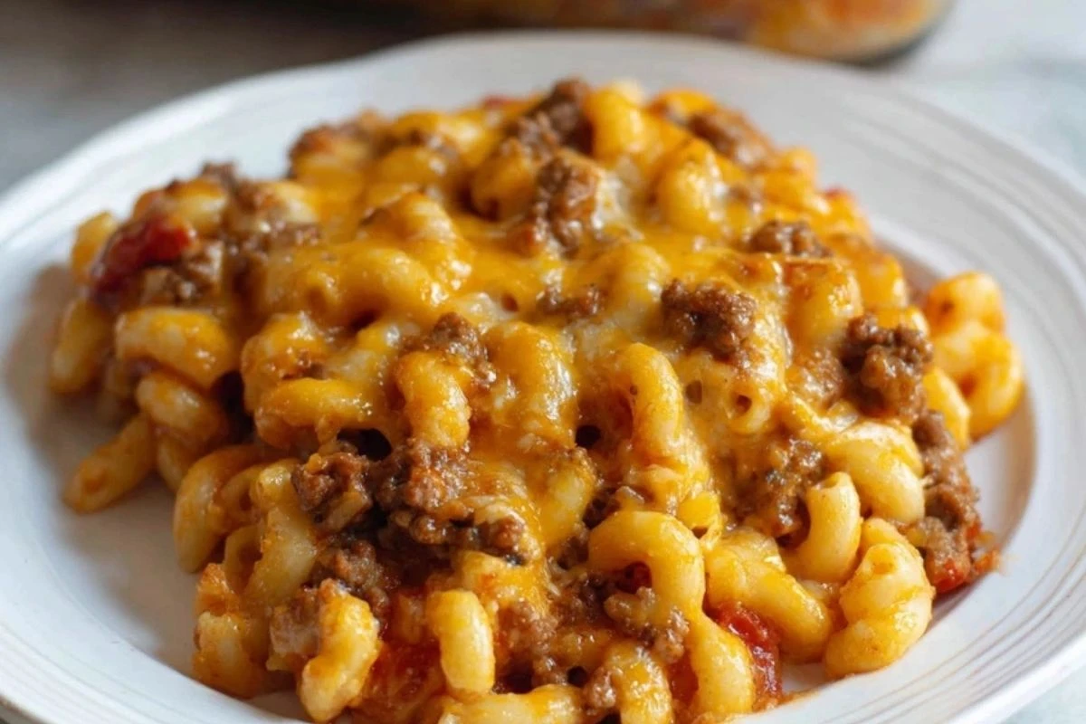 Cheesy Beef and Macaroni Casserole