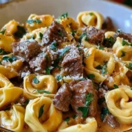 Creamy Cheesesteak Tortellini