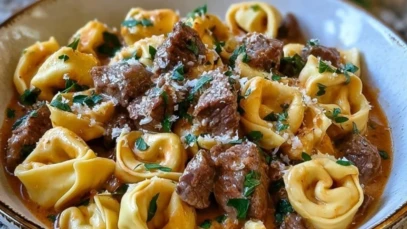 Creamy Cheesesteak Tortellini