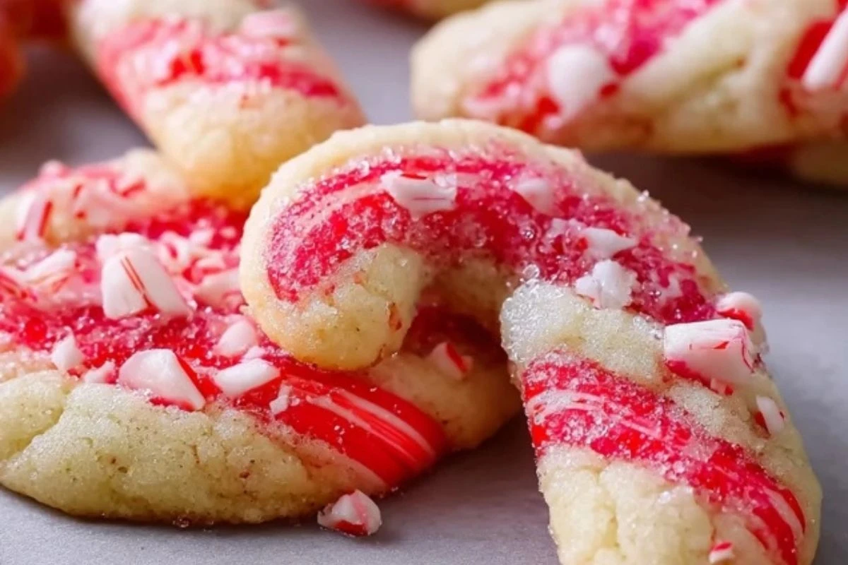Crispy Candy Cane Cookies