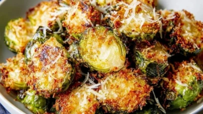 Crispy Parmesan-Crusted Roasted Brussels Sprouts
