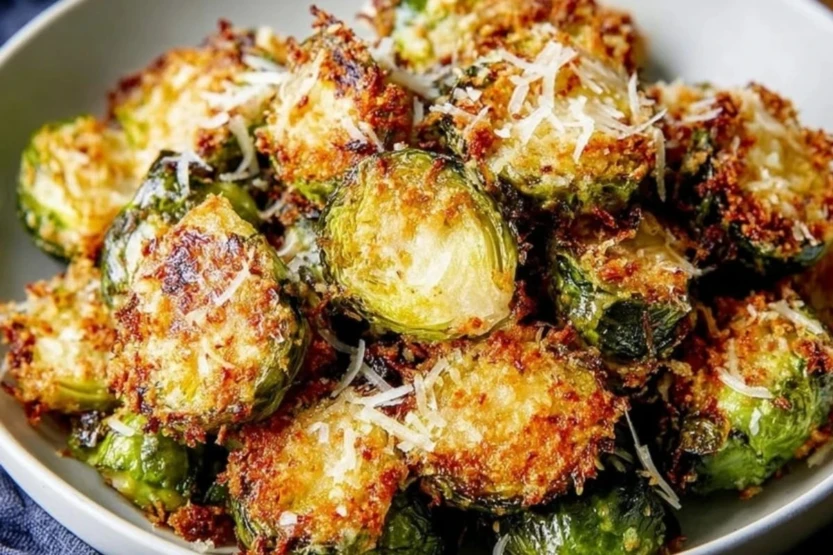 Crispy Parmesan-Crusted Roasted Brussels Sprouts