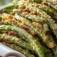 Crispy Parmesan Roasted Green Beans