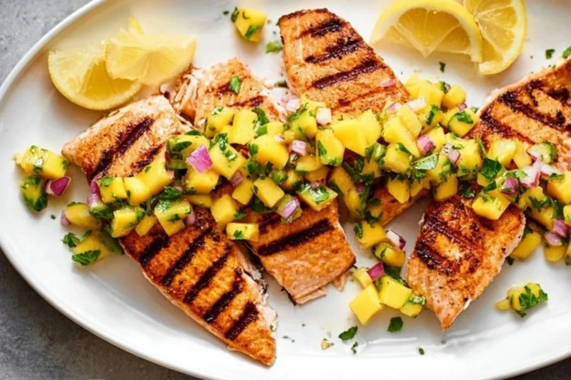 Easy Grilled Salmon with Mango Salsa