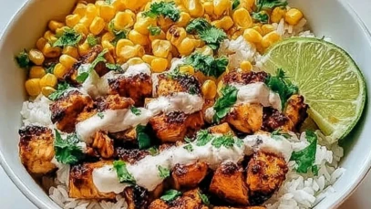 Effortless Street Corn Chicken Rice Bowl