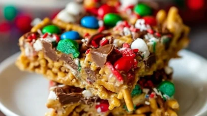 Elf Spaghetti Cookie Bars